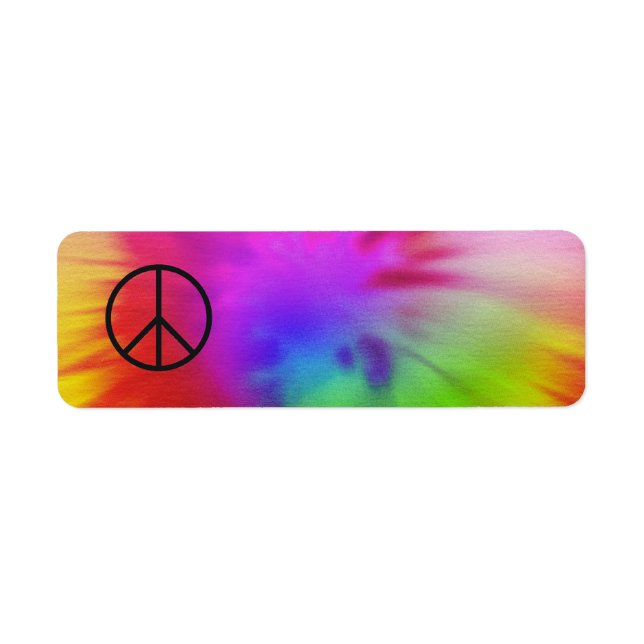 Tie Dye Étiquette de la paix (Devant)