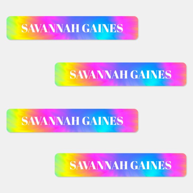 Tie Dye Girls Nom Étiquette (Groupe)