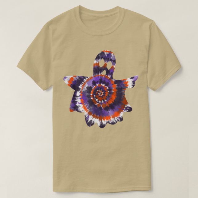 Tie Dye Halloween Ghost T-Shirt (Design devant)