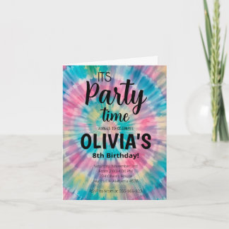 Tie Dye Invitation Anniversaire Rainbow Tie Dye An