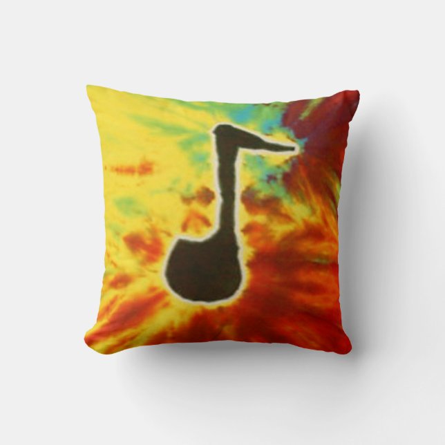 Tie Dye Music Note Coussin (Recto)
