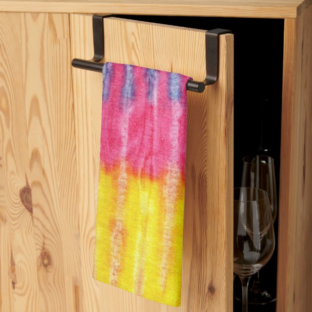 Tie Dye Retro Classic Serviettes de cuisine (Pliage en tiers)