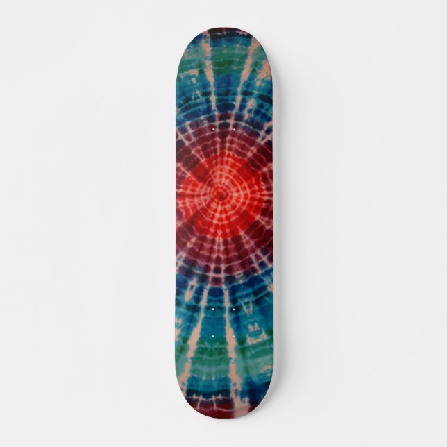 Tie Dye Skateboard - Blue Tiger Stripe (Devant)