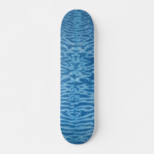 Tie Dye Skateboard - Blue Tiger Stripe (Devant)
