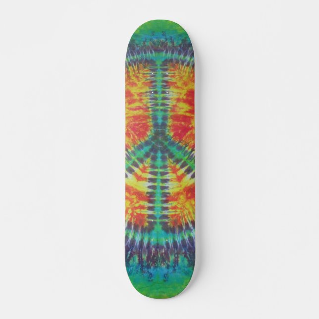 Tie Dye Skateboard - Panneau de Paix (Devant)