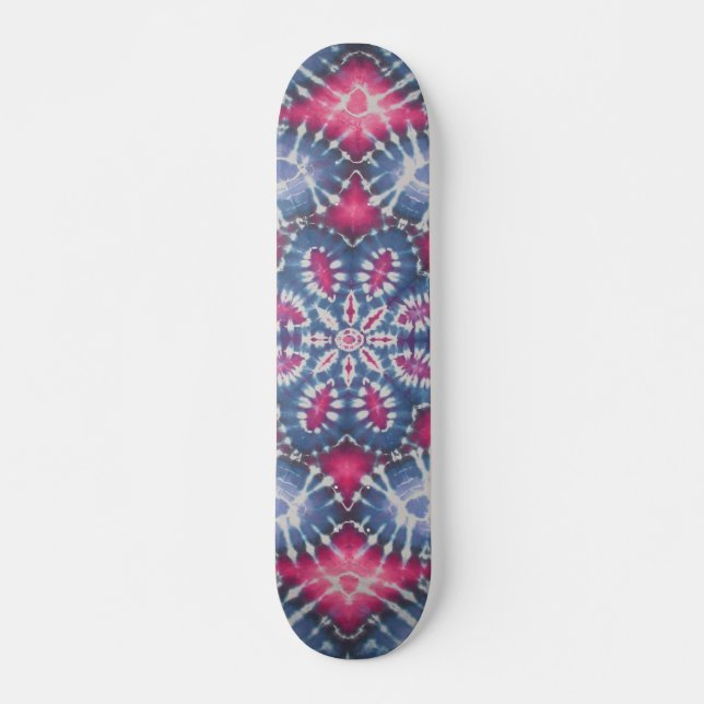 Tie Dye Skateboard - Rouge et Bleu (Devant)