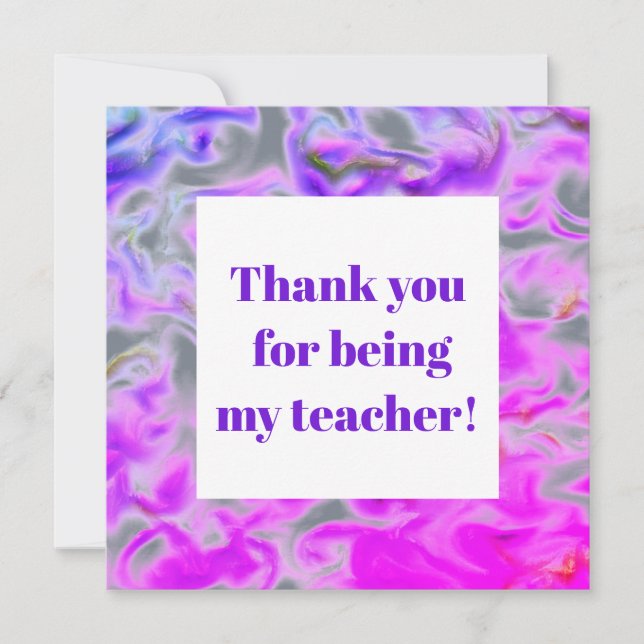 Tie-Dye Violet Rose pour Remercier les Enseignants (Devant)
