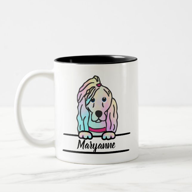 Tie Dyg Chien Mug (Gauche)