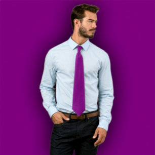 Tie  violet uni -  cravate d'une seule couleur