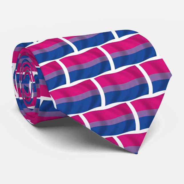 Tied cravate du drapeau de la fierté bisexuelle (Roulé)