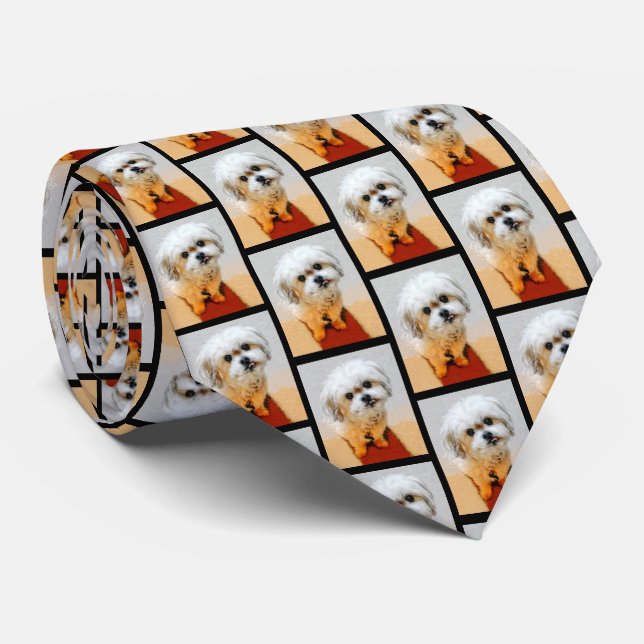 Tied Malshi Chien Carreaux Cravate (Roulé)