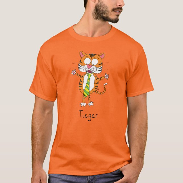 Tieger Tiger dans un T-shirt homme cravate (Devant)