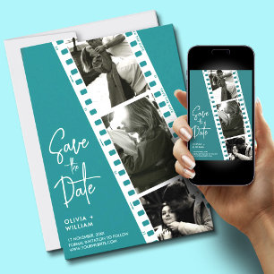 Tiffany Élégant Moderne Photomaton Save The Date