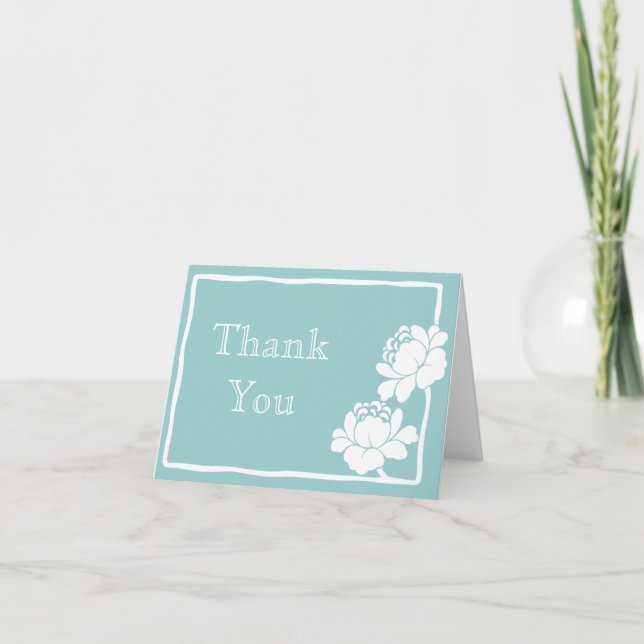 Tiffany Turquoise Mariage damassé Merci (Devant)