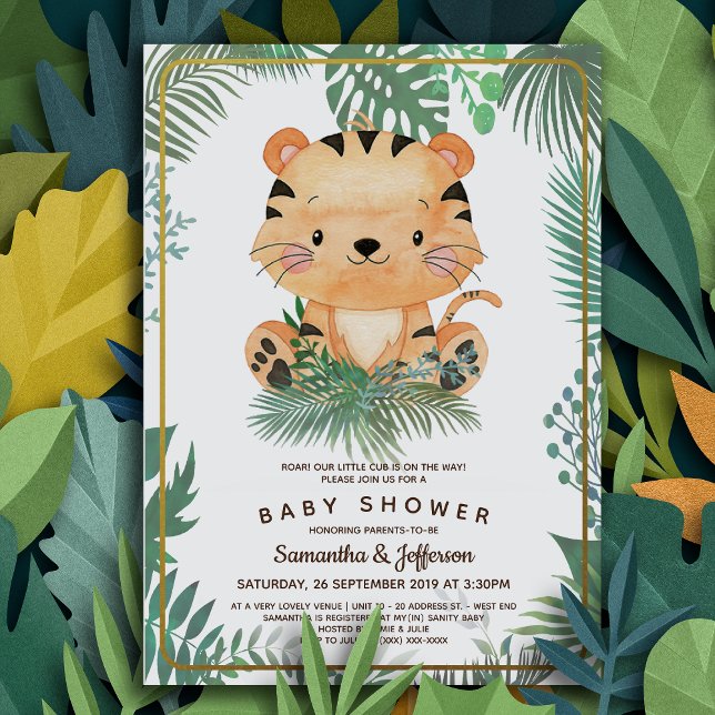 Tiger Baby Douche invitations (Créateur téléchargé)