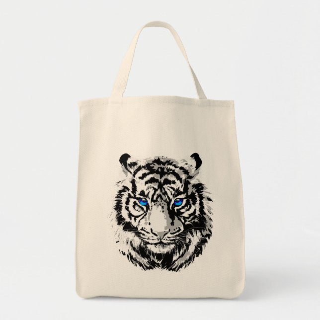 Tiger blanc - Sac fourre-tout de tigre (Devant)