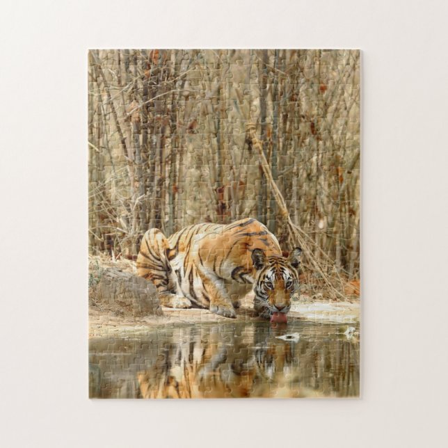 TIGER BOIRE D'EAU JIGSAW PUZZLE (Vertical)