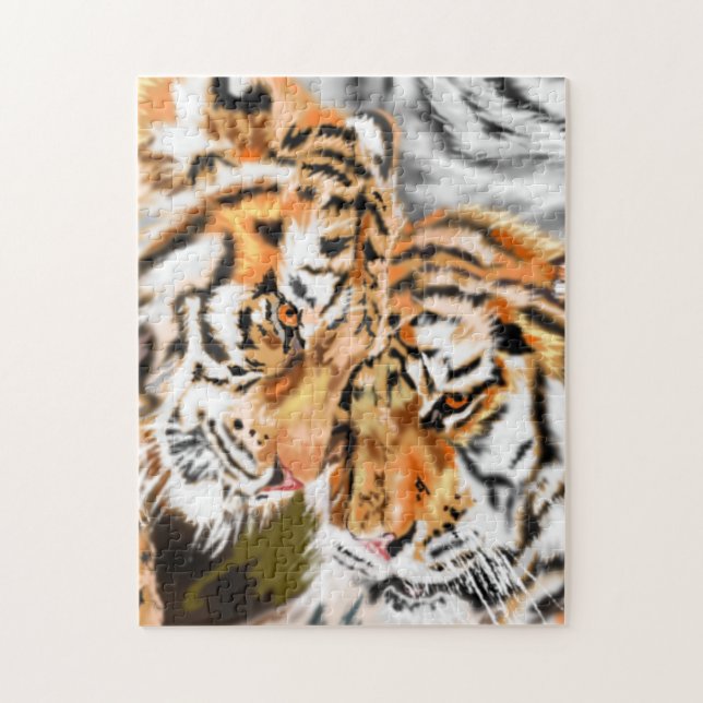 Tiger Couple Jigsaw Puzzle Famille (Vertical)