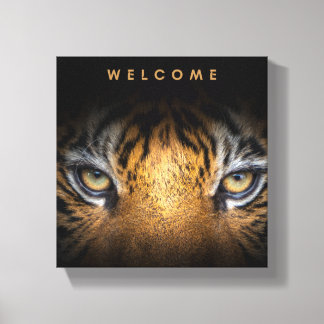 Tiger d'accueil imprimé en toile