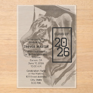 Tiger Design   Cartes d'invitation de remise de di