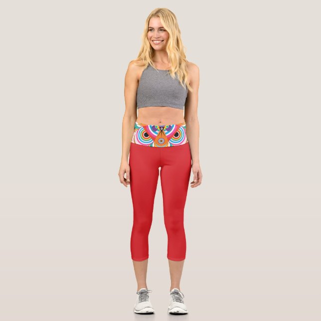 Tiger Dragon Mandala Capri Leggings (Recto)