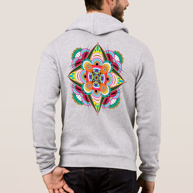 Tiger Dragon Mandala Unisex Sweat - shirt à capuch (Dos)