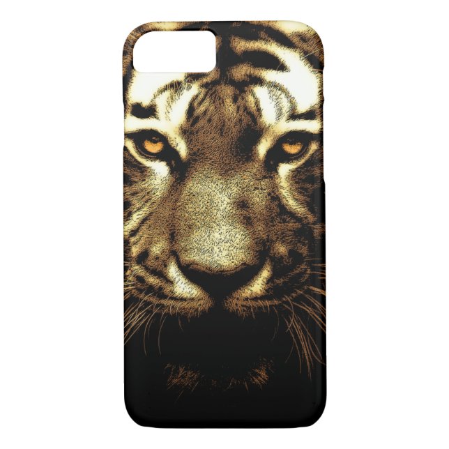 Tiger Eyes Photo Wild Animals iPhone 7 Coque (Dos)