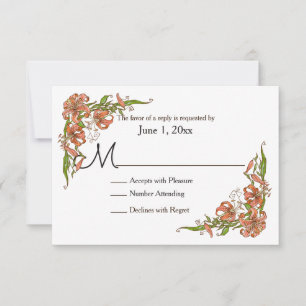 Tiger Lilies Mariage RSVP