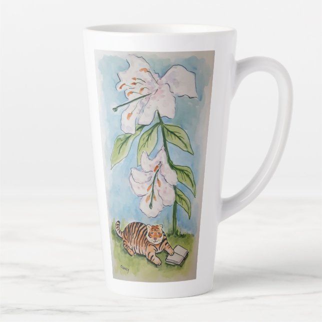 Tiger Lily Latte tasse (Droite)