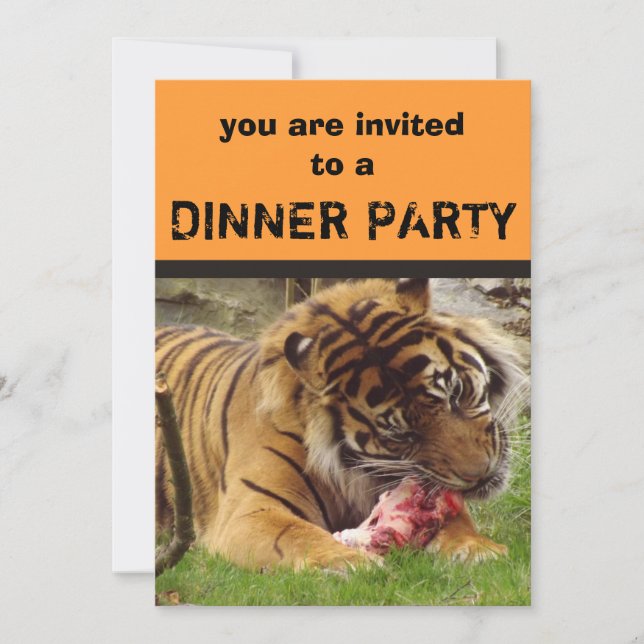Tiger Mangeant Ses Invitations À Son Dîner De Vian (Devant)