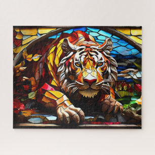 Tiger Mosaic Vitre Tiré Puzzle