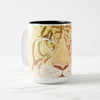 Tiger Mug - Haut de près et personnel
