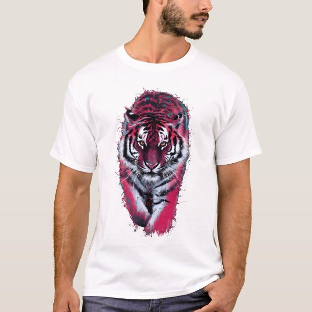 Tiger portrait, animal graphic tshirt (Devant)