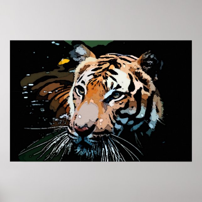 Tiger Poster Print - Pop Art Posters (Devant)