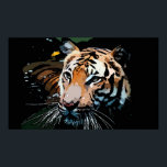 Tiger Poster Print - Pop Art Posters<br><div class="desc">Face of Tiger Posters Prints - Motivational Courage / Confidence Pop Art Tigers - Tiger Head / Portrait Digital Animal Artwork - Tiger Eyes Pop Art Image - Head of Tiger - Tiger Portrait - Wild Tigers - Big Cats Digital Images</div>
