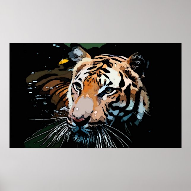 Tiger Poster Print - Pop Art Posters (Devant)