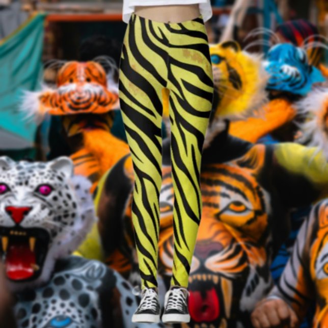 Tiger Stripes Leggings Jaunes - Poster de animal g (Créateur téléchargé)
