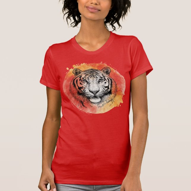 Tiger symbol of courage.  T-Shirt (Devant)
