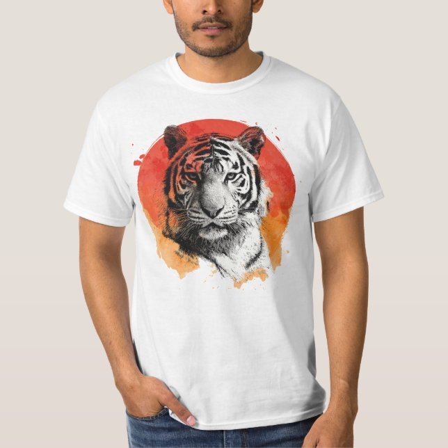 Tiger symbol of courage.  T-Shirt (Devant)