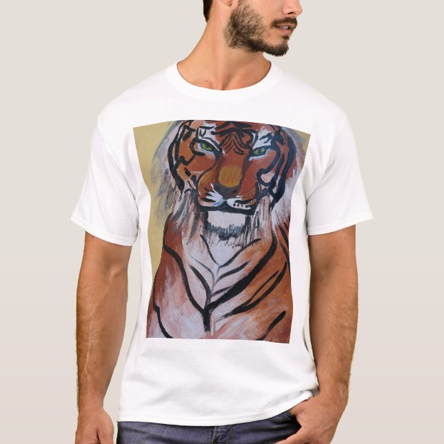 TIGER TSHIRT PAR PAULA REILLY. (Devant)