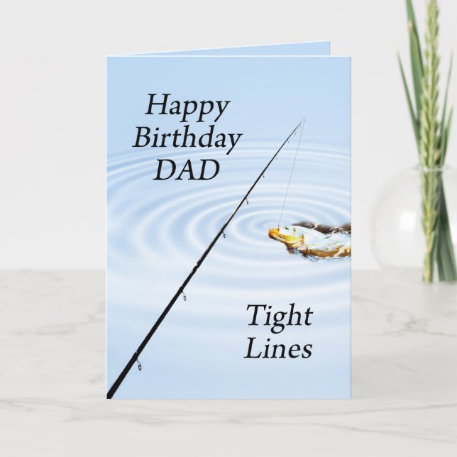 Tight lines carte d'anniversaire pour papa (Devant)