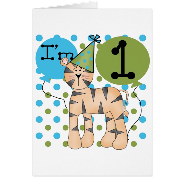 Tigre 1er Anniversaire T-shirts et cadeaux (Devant)