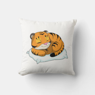Tigre au coucher avec Coussin