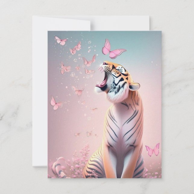 Tigre avec papillons (Devant)
