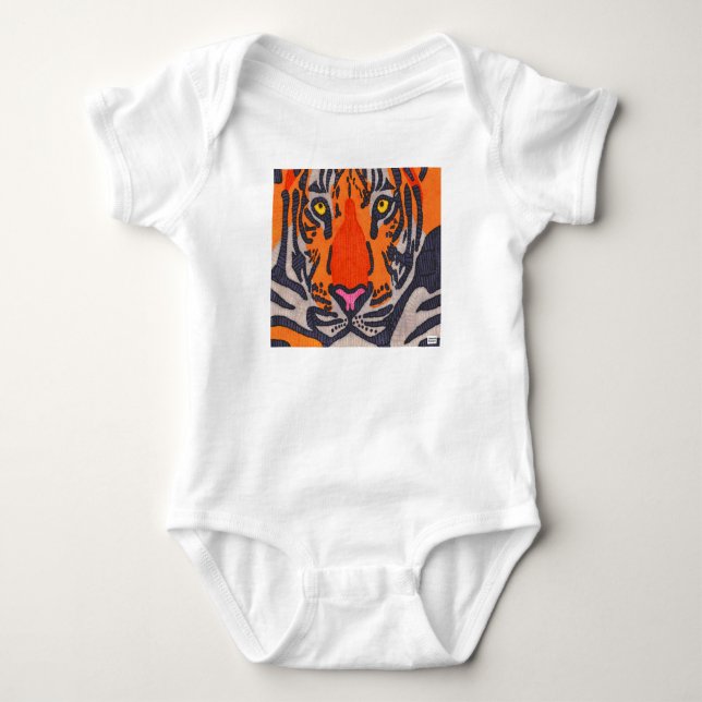 Tigre (blanc) - Body bébé (Devant)
