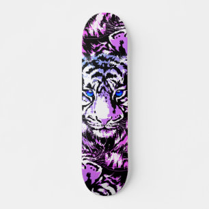 Tigre blanc de Sibérie - Tiger Skateboard bleu