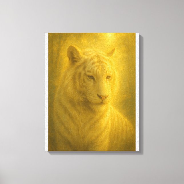 Tigre Blanc Majestueux – Impression d'Art Fin (Recto)