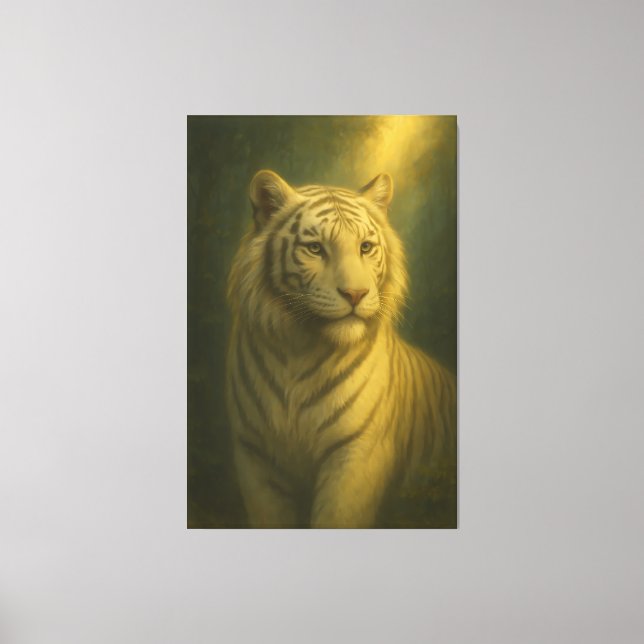 Tigre Blanc Majestueux – Impression d'Art Fin (Recto)