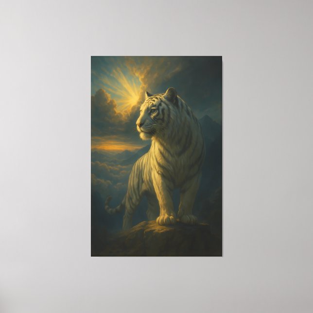 Tigre Blanc Majestueux – Impression d'art fine (Recto)