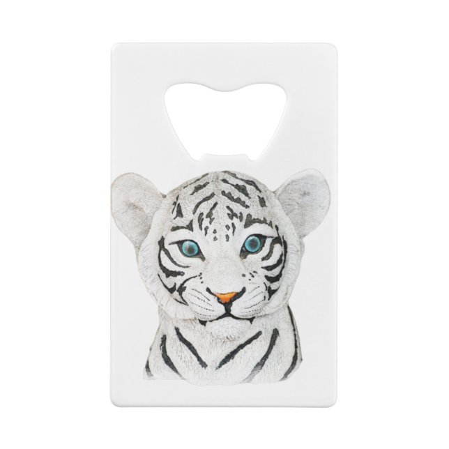 Tigre Blanc Mignon Et Beau Avec Des Yeux Bleus (Dos)